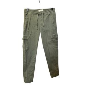 Cotton On Olive Green Cargo Pants Size 4 Elastic Waist Jogger Style